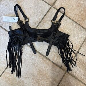 Urban Outfitters sheep leather cowgirl top